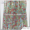 SS6 Mixed Different Color Crystal Rhinestones Cup Chain With Perfect Shinny